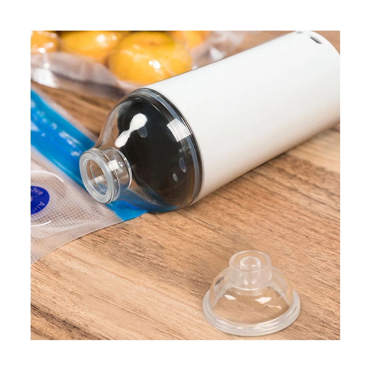 5PCS Reusable Vacuum Food Storage Zipper Bags for Electric Handheld Vacuum Pump22 X 21 CM