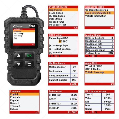 LAUNCH X431 CR3001 OBD2 Scanner Support Full OBD II/EOBD Launch Creader 3001 Auto Scanner Diagnostic PK CR319 ELM327 V1.5 V2.1