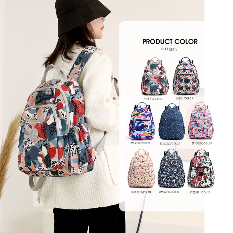 Nylon Canvas Backpack Ladies Casual Backpack Waterproof