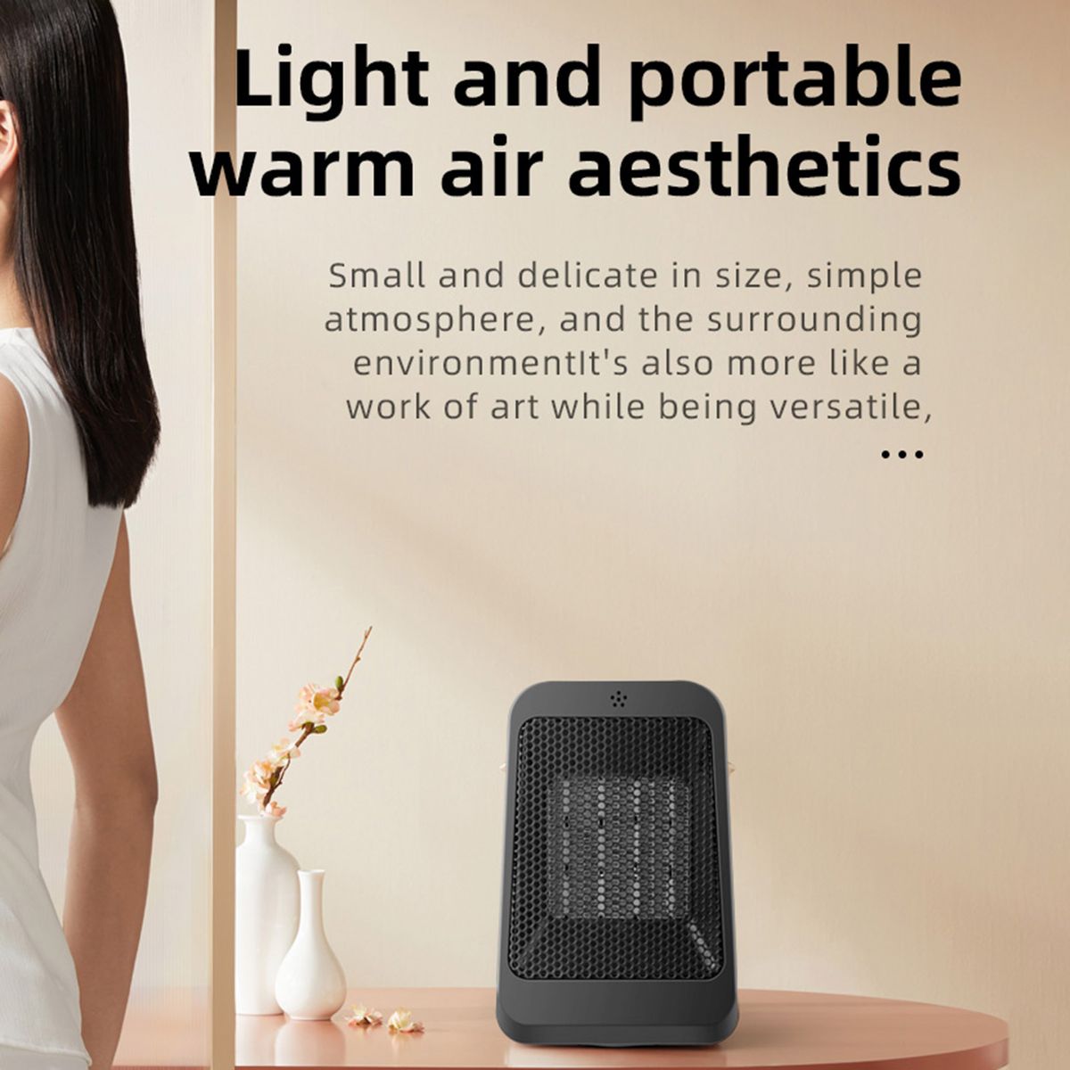 PTC Heating Small Heater Fan 3-gear Adjustable Remote