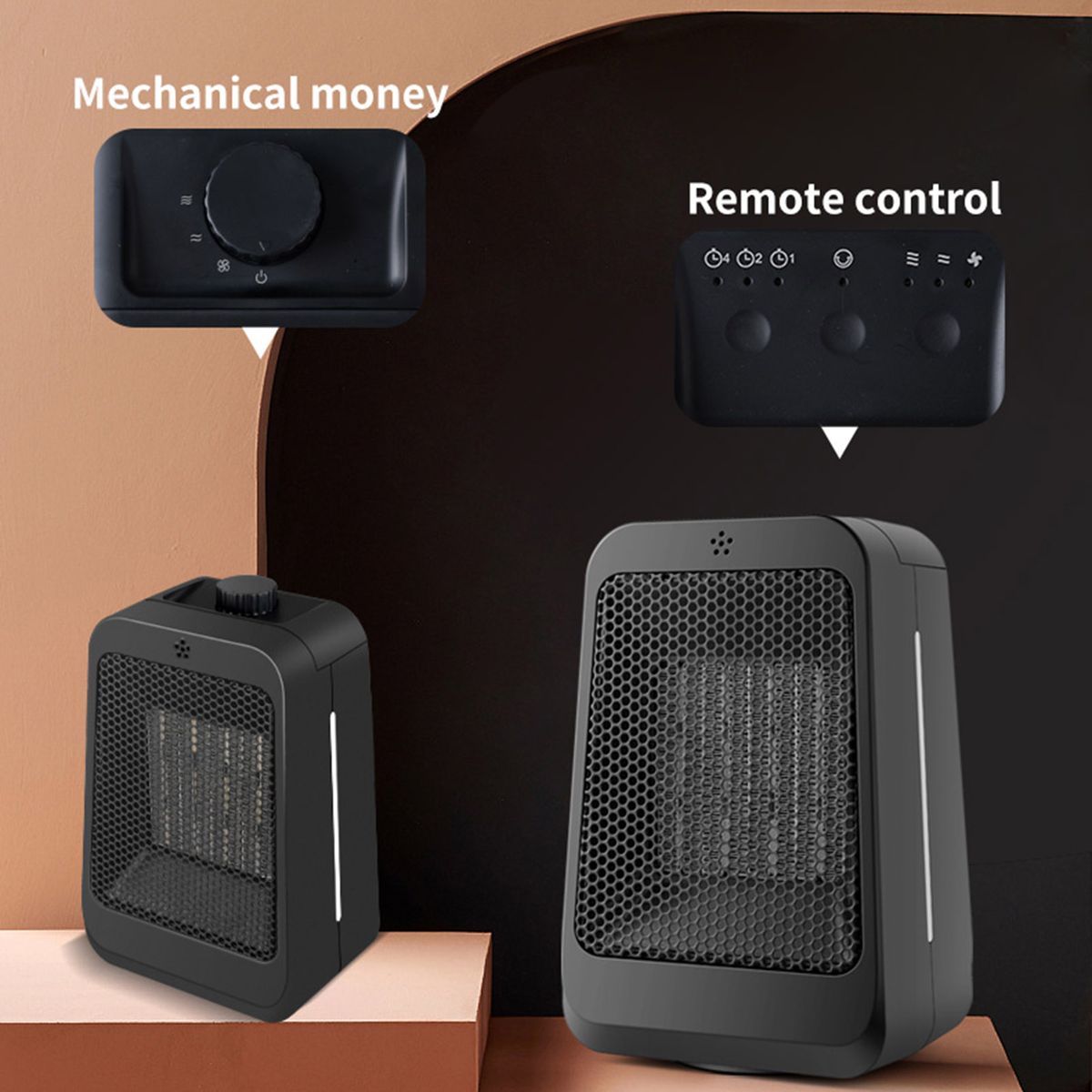 PTC Heating Small Heater Fan 3-gear Adjustable Remote