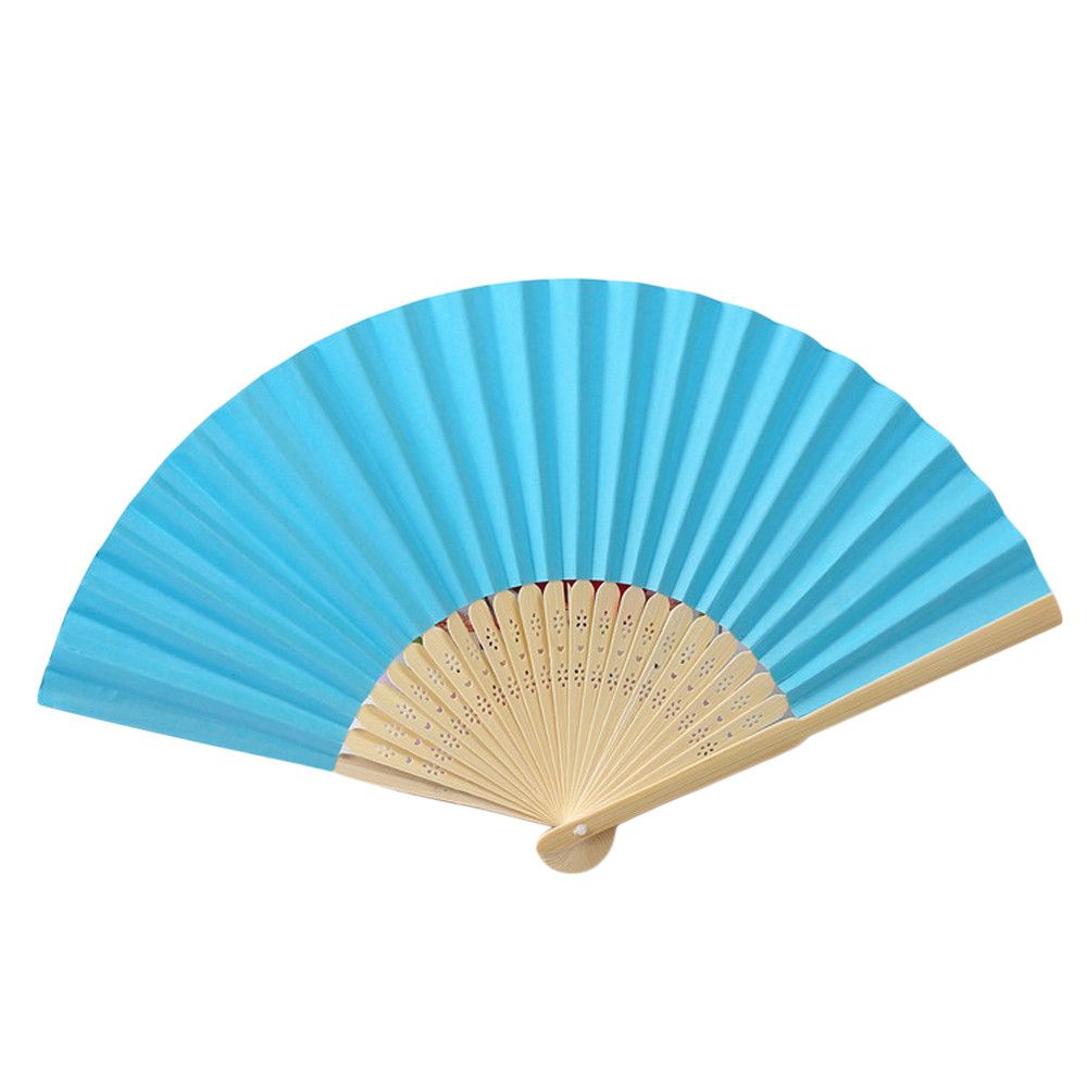 Wedding Fan Held Solid Fan Color Pcs Dance 1 Silk Folding Folding Gift Pattern Lace Color Hand Party Solid