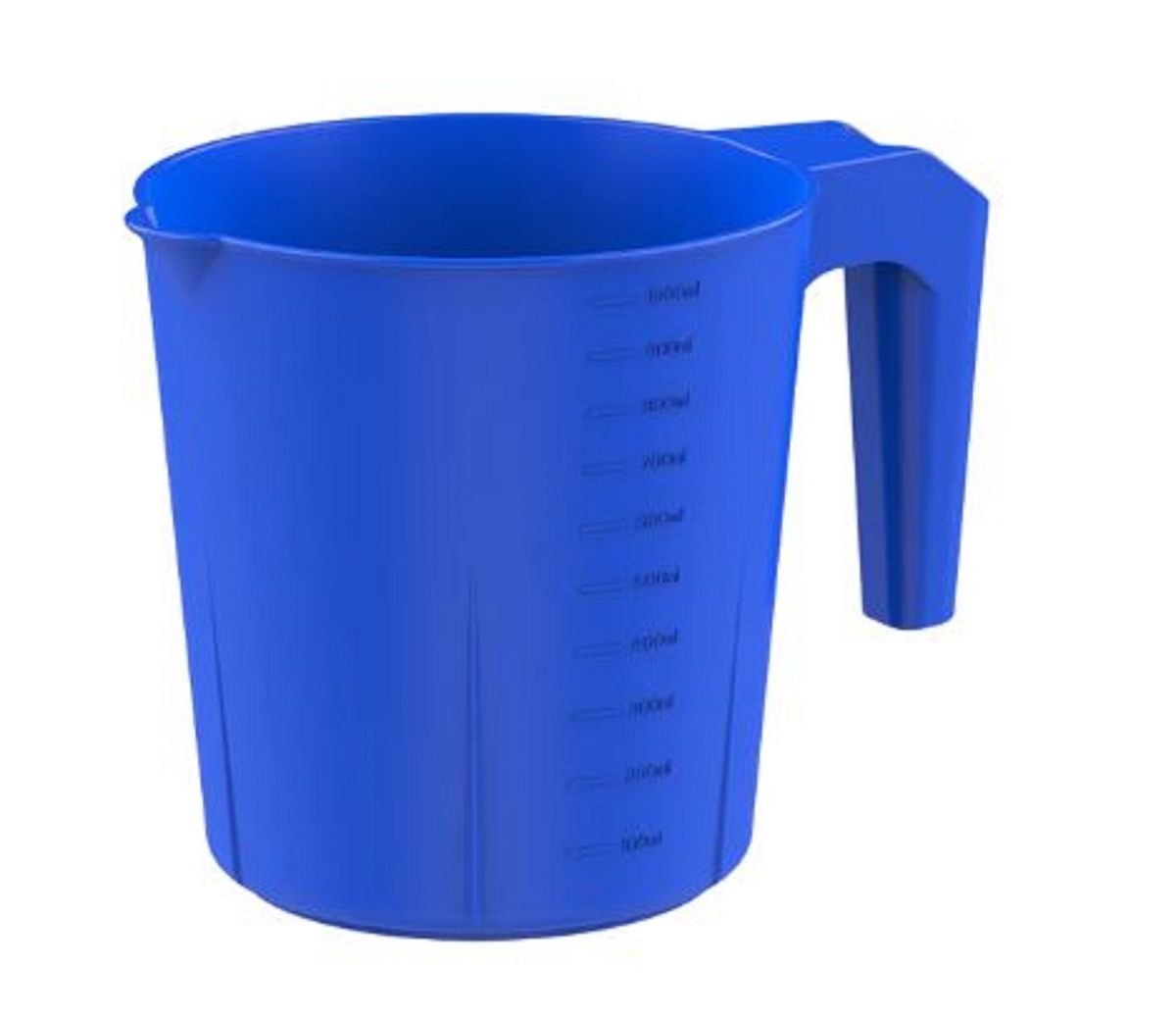 1L Plastic Measuring Plastic Mug, Blue