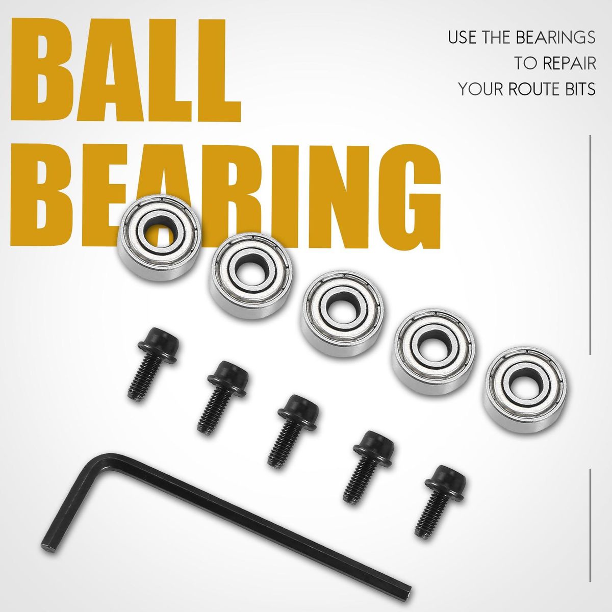 Top Router Bit  Head Set Ball Accessories Kit Inner 476mm Outer 127mm