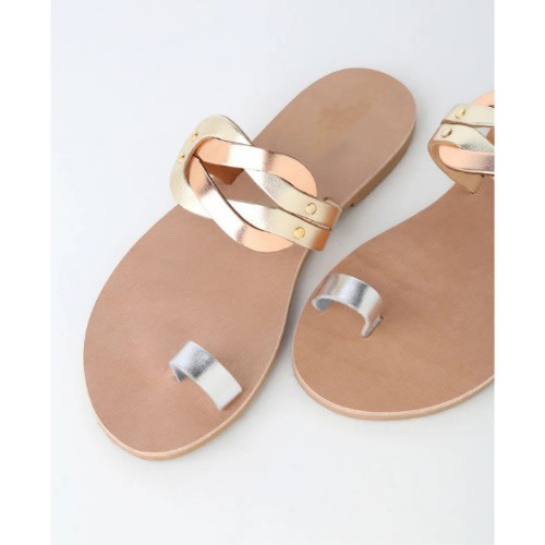 Skyros Multi Metallic Slide Slippers - Multicolour