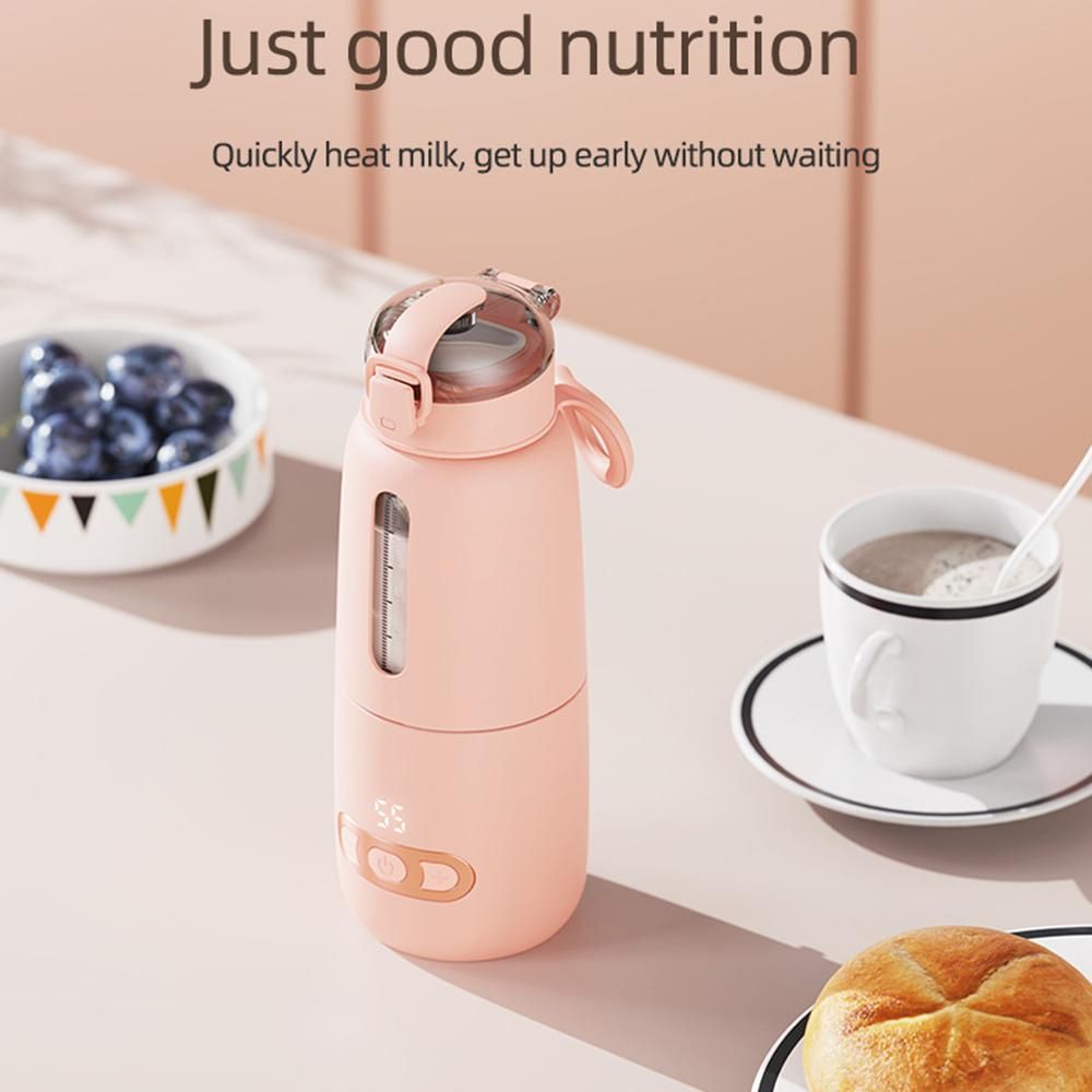 Portable Water Warmer for Baby Formula 300ml Capacity Precise Temperature Control Built-in Battery Wireless Instant Water Warmer Electric Kettle for Car Travel Outdoor