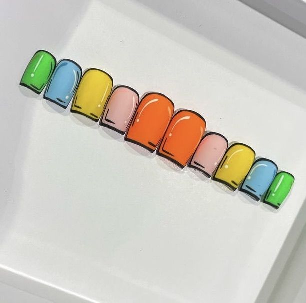 Cute Short Press On Nails +Application Kit