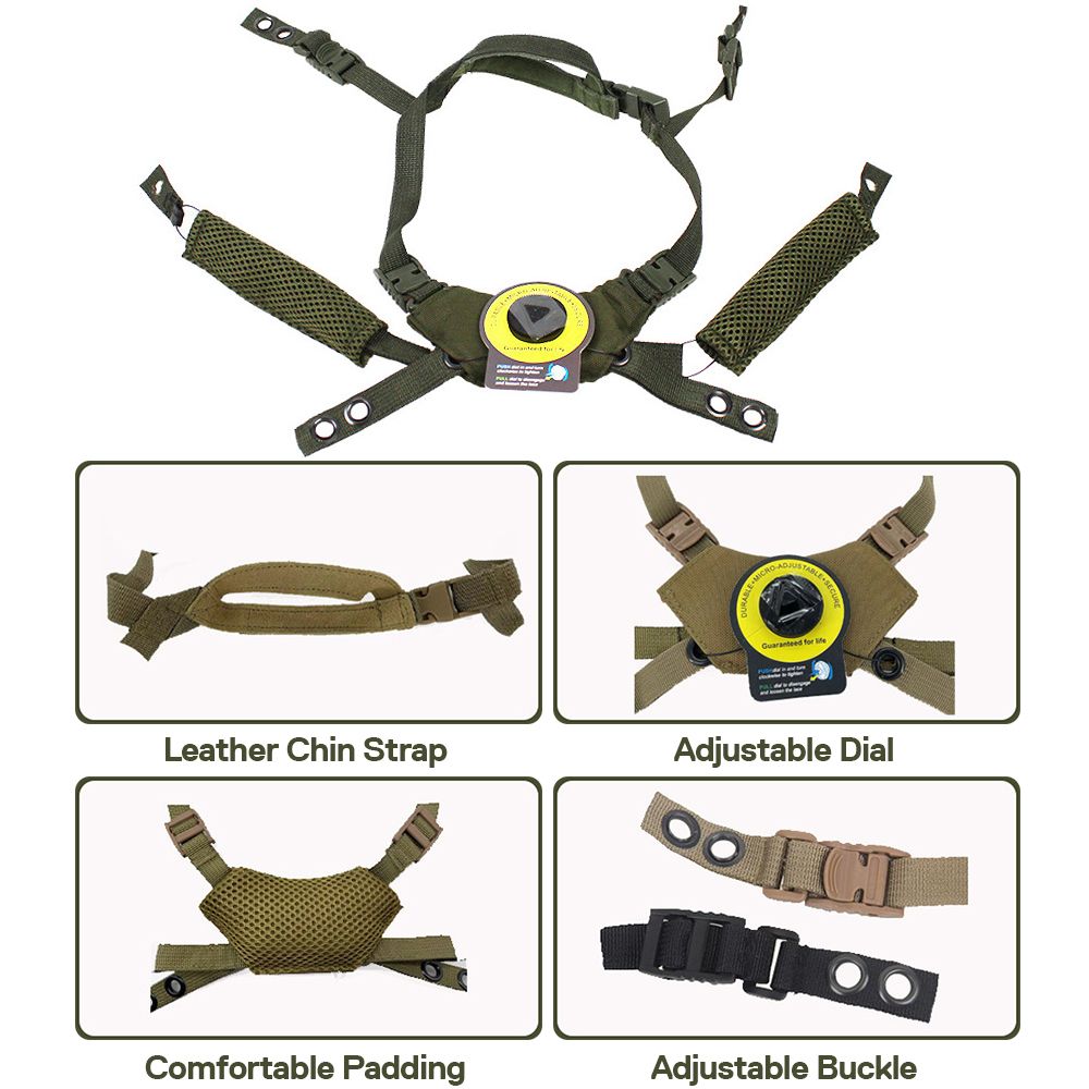 Helmet Dial Suspension System Chin Strap Replacement For