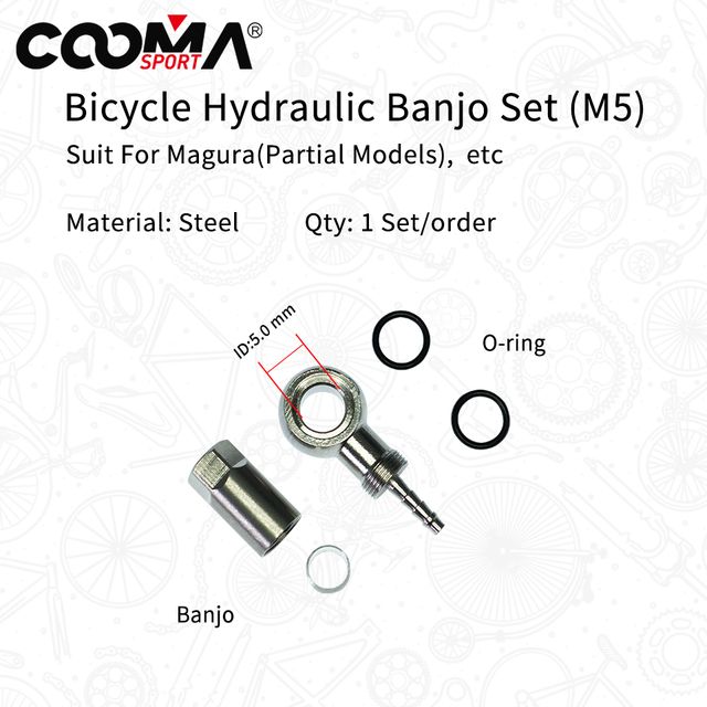 Bike Disc Brake Banjo Connector for Shimano Brake System, Olive & Banjo, 2 SET/ORD