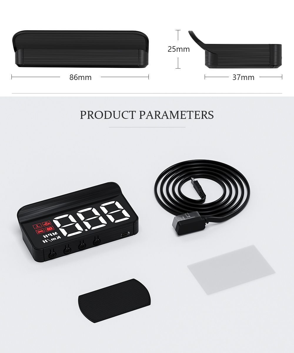 OBD HUD Car GPS Digital Speedometer Projector Auto Consumption Head-up Display Projection