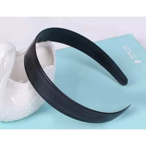 6 Black Plastic Hair Band For Diy -3cm