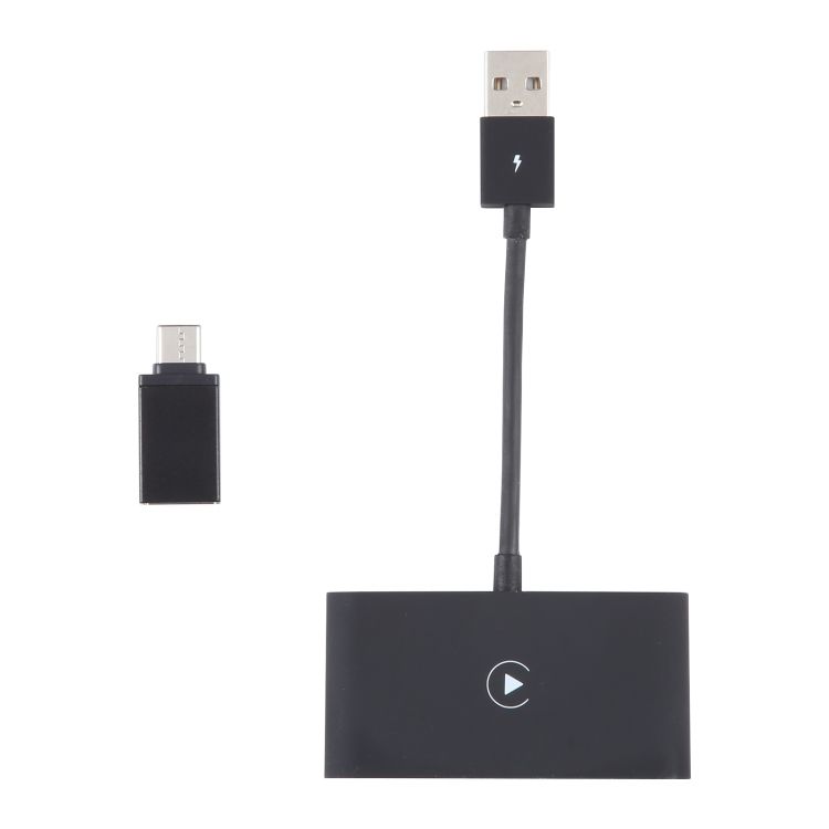 Wired To Wireless Carplay Adapter For IPhone Black Rectangle