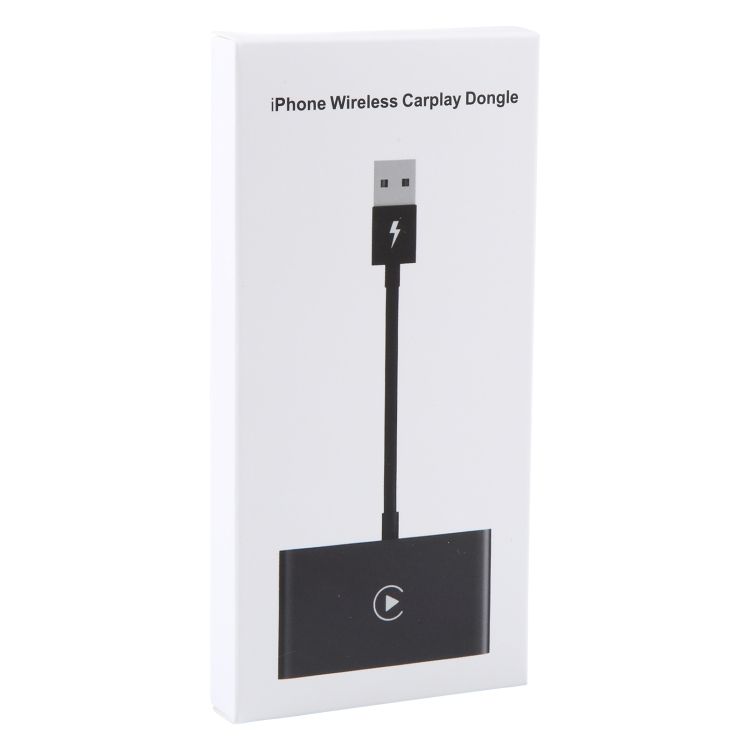 Wired To Wireless Carplay Adapter For IPhone Black Rectangle
