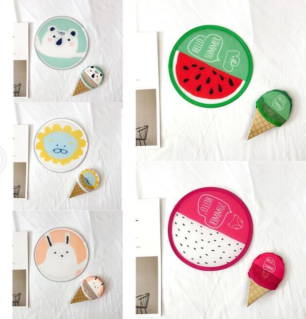 Cute 2020 Flyer Handheld Gift Folding Fan Pocket Purse Multicolor Fans Funzip Drop Shape #0814 Portable Mini Practical Fruit
