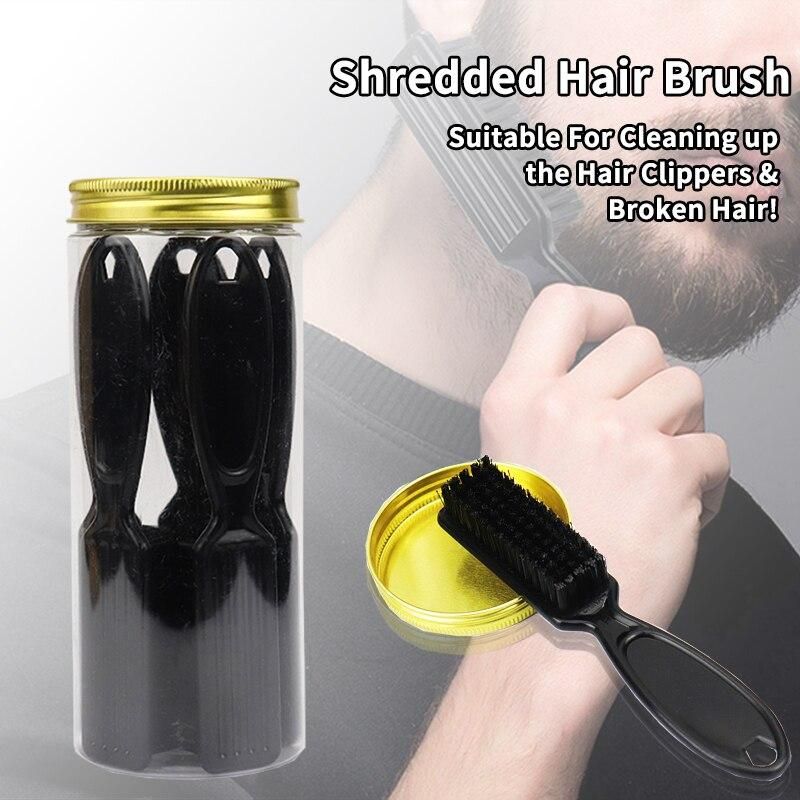 Top Seller Custom Logo 5Pcs/Can Black Handle Hair Brush Barber Neck Cleaning Fade Brush