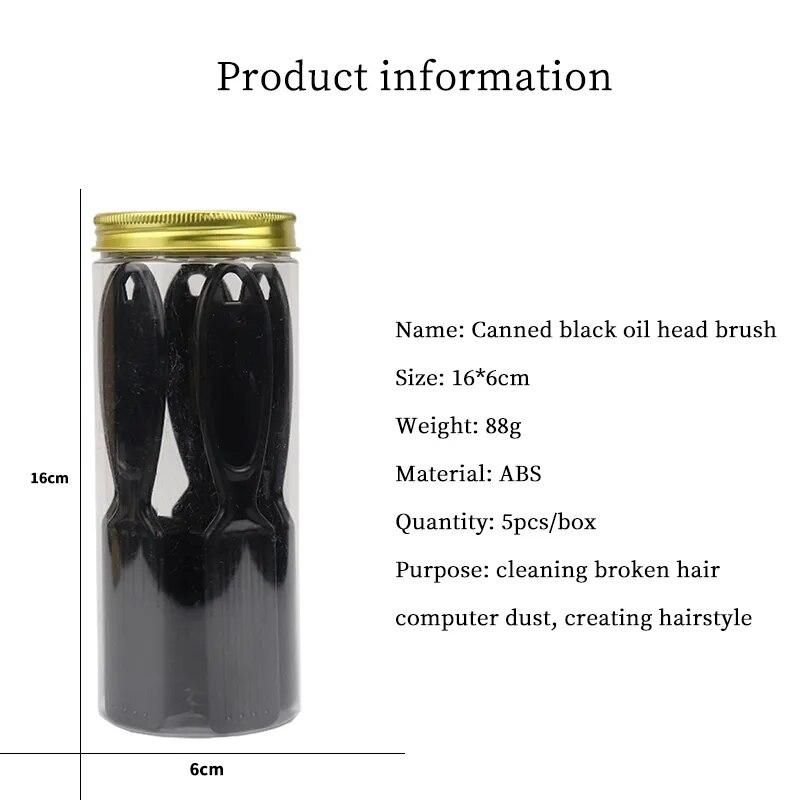 Top Seller Custom Logo 5Pcs/Can Black Handle Hair Brush Barber Neck Cleaning Fade Brush