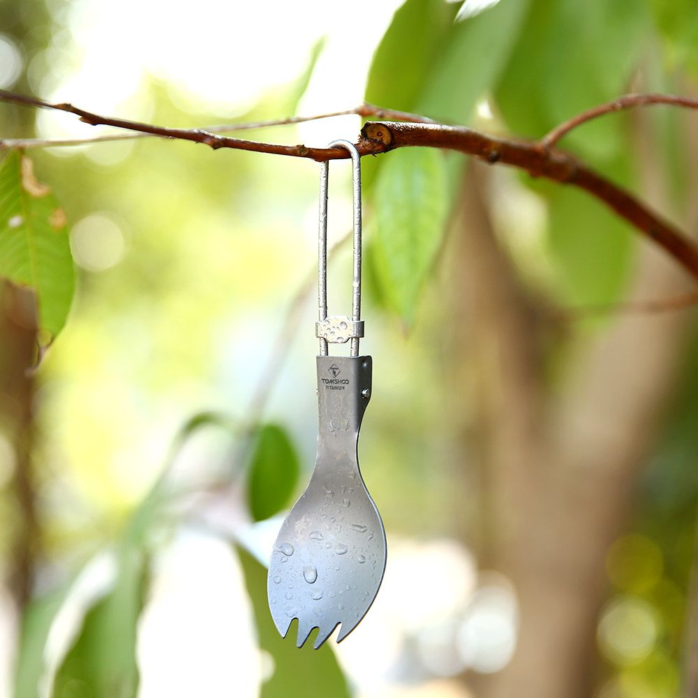 Titanium Folding Spork Outdoor Camping Hiking