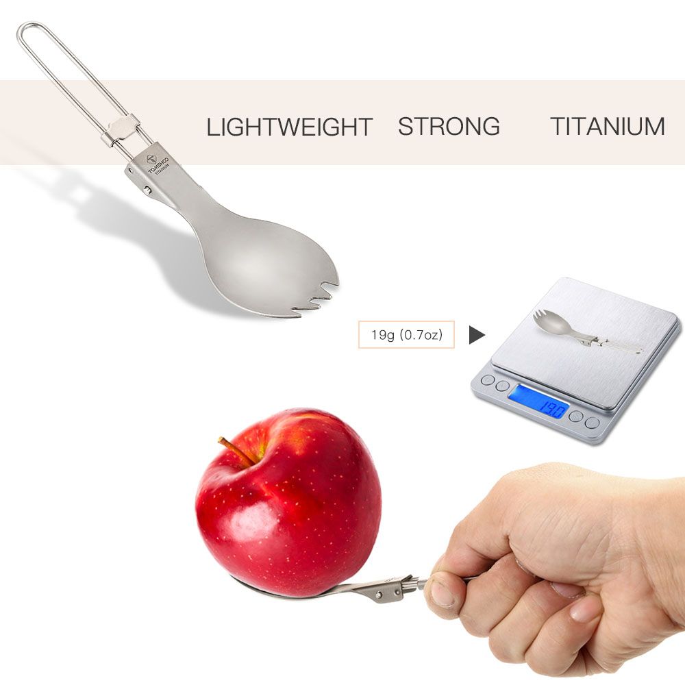 Titanium Folding Spork Outdoor Camping Hiking