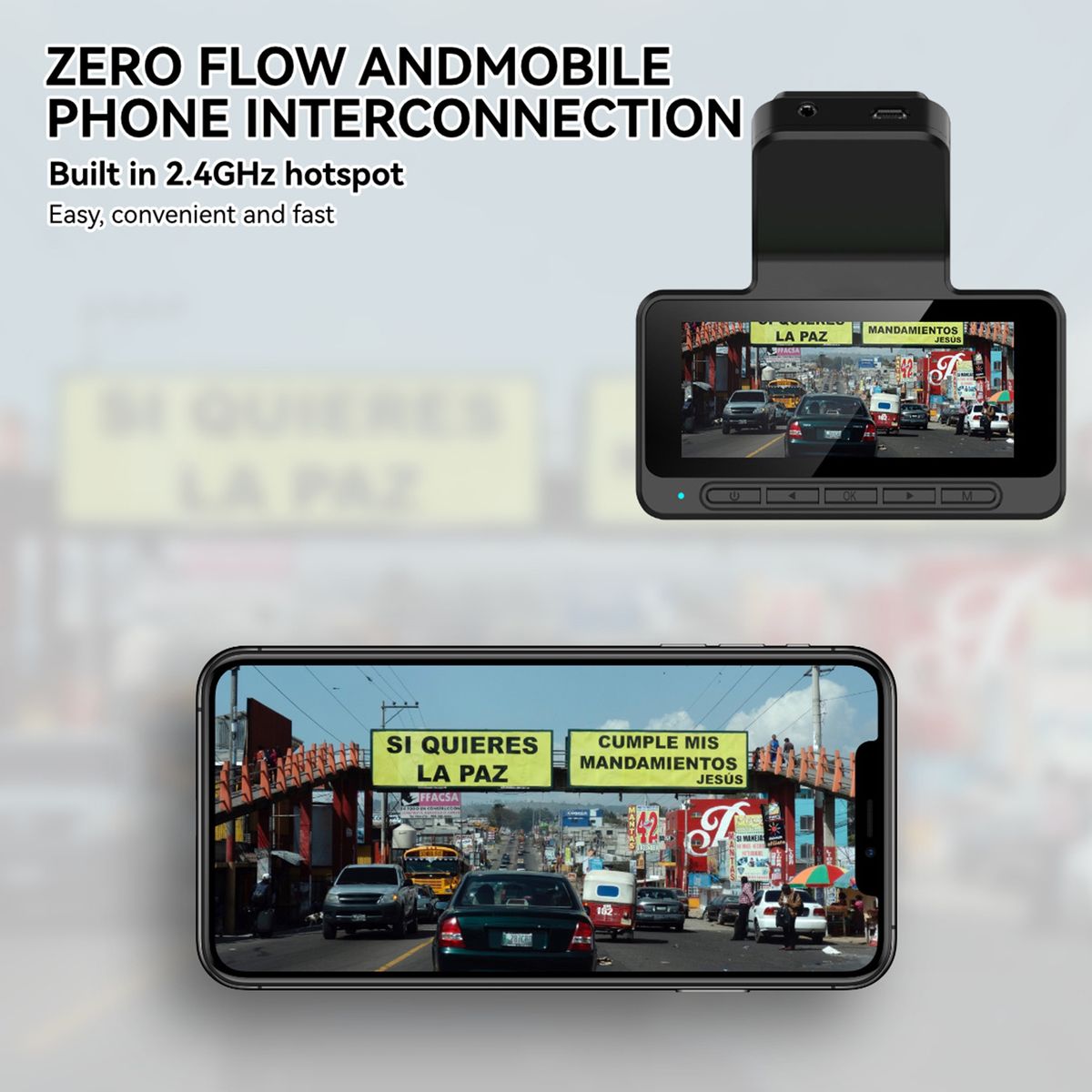 Dash Camera Front 4K High Resolution Car Dashcam Black