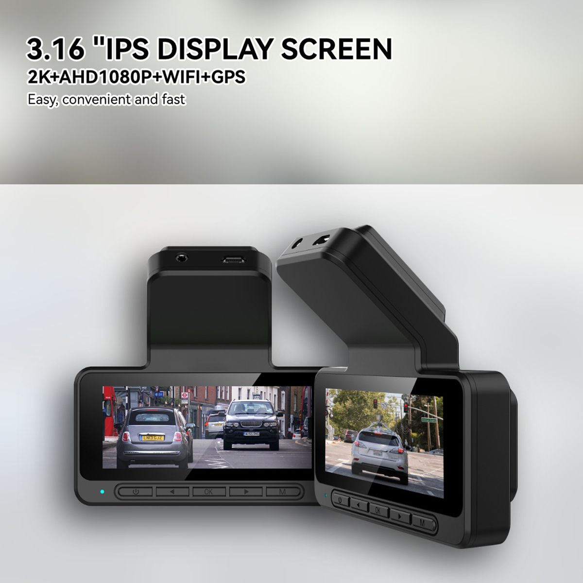 Dash Camera Front 4K High Resolution Car Dashcam Black