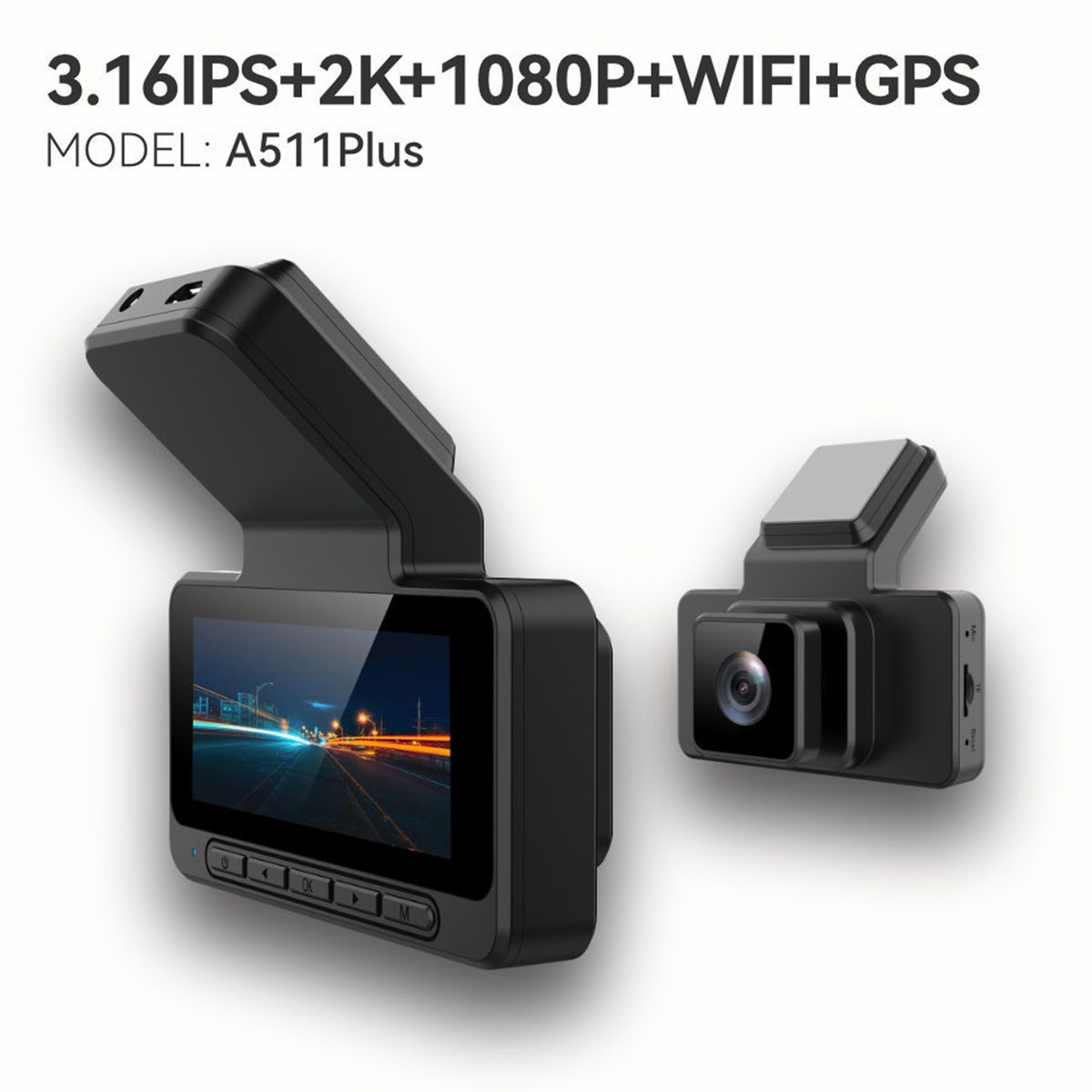 Dash Camera Front 4K High Resolution Car Dashcam Black