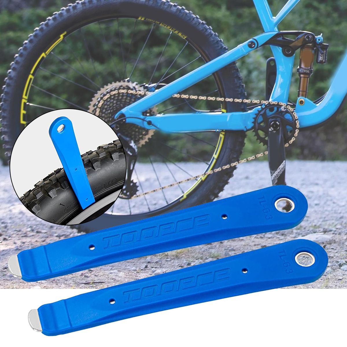 2Pcs Tire Changing Levers Anti Corrosion Tire Changing Levers Blue