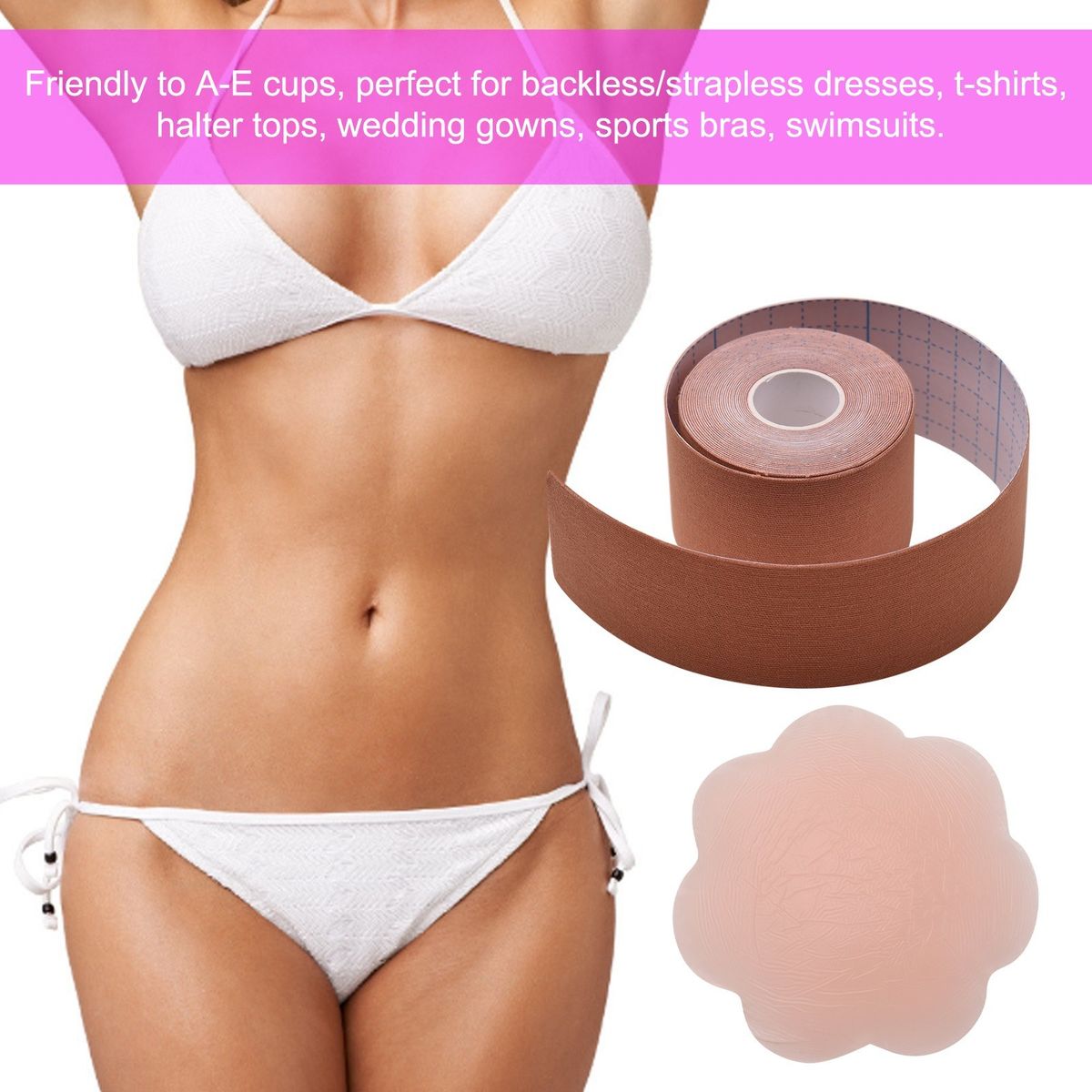 Adhesive Silicone Bra Breast Sticker 5M Breast Lift Tape