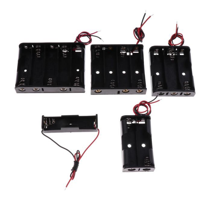 5 Packs Wire Lead Battery Storage Box Case Protector Holder Set For AA