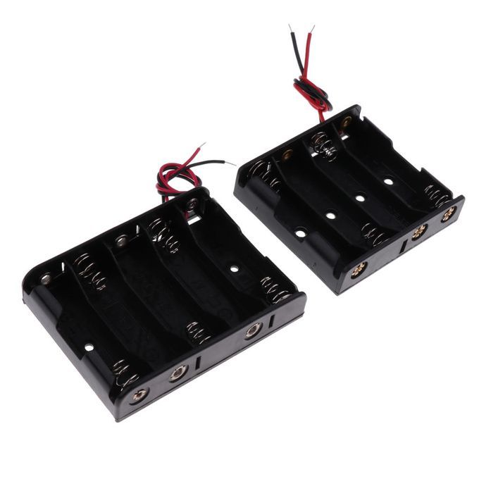 5 Packs Wire Lead Battery Storage Box Case Protector Holder Set For AA
