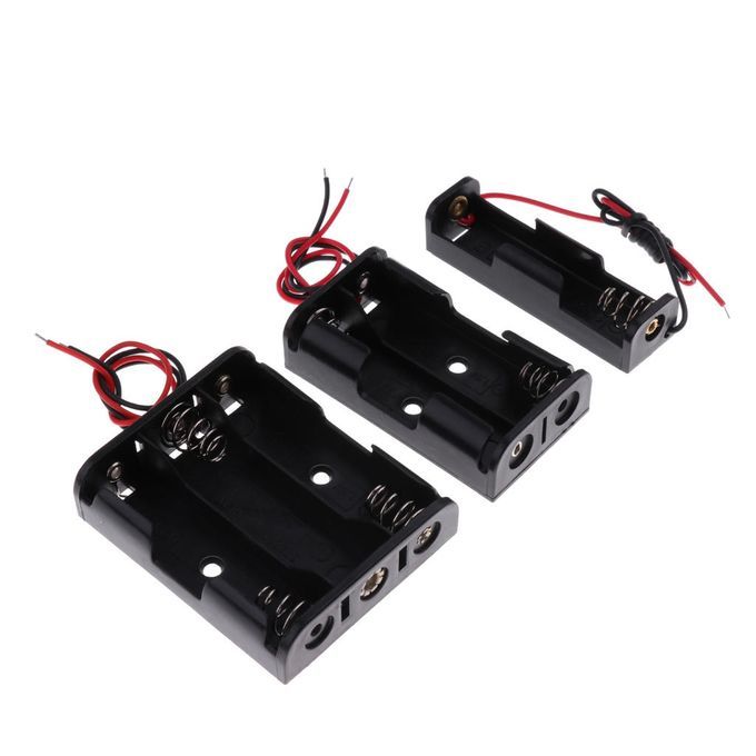 5 Packs Wire Lead Battery Storage Box Case Protector Holder Set For AA