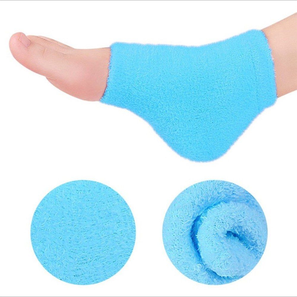 M-oisturizing Heel Socks G-el Lined Toeless Spa Socks For