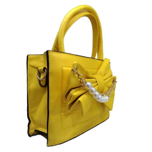 Woman Handbag With Bead Details