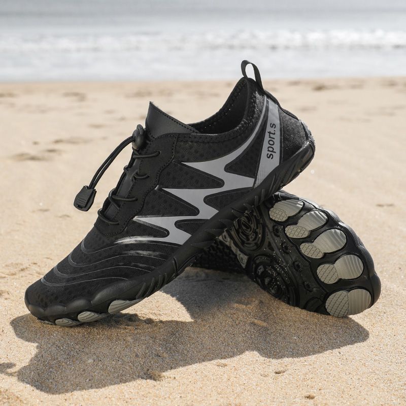 Swimming Shoes Beach Diving Five Finger Wading Shoes Black
