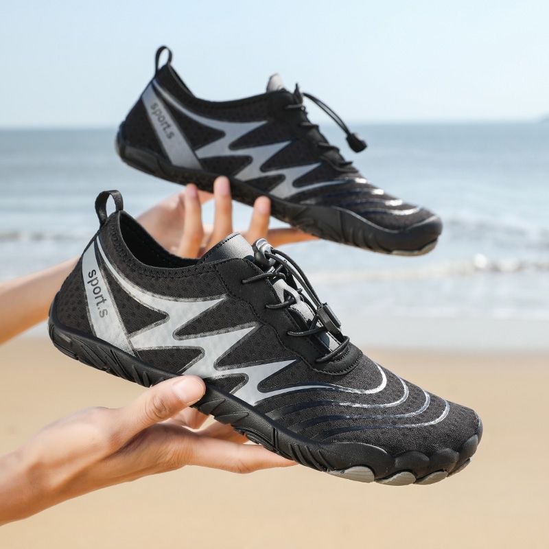 Swimming Shoes Beach Diving Five Finger Wading Shoes Black