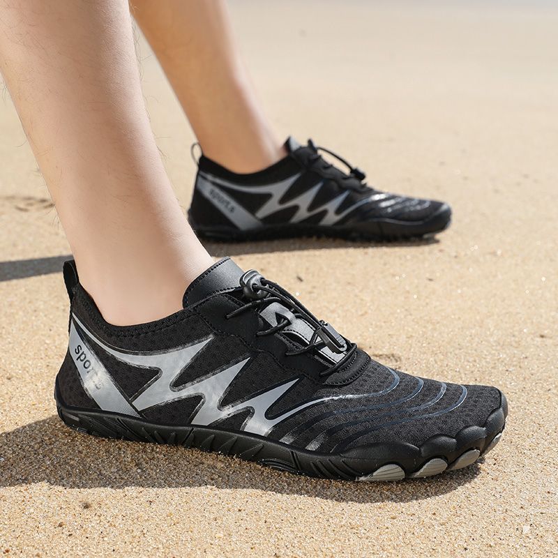 Swimming Shoes Beach Diving Five Finger Wading Shoes Black
