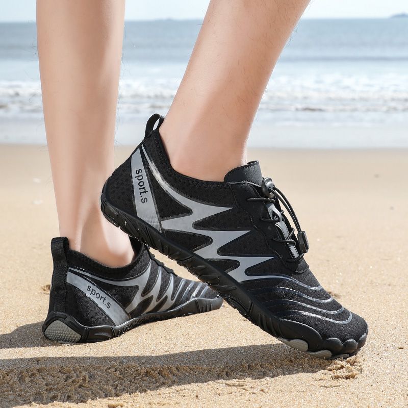 Swimming Shoes Beach Diving Five Finger Wading Shoes Black