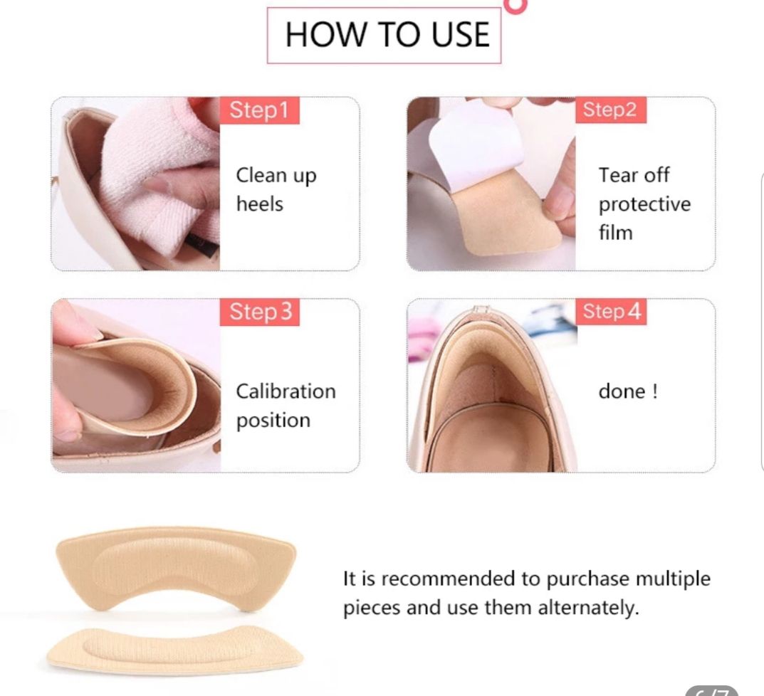 4D Heel Liners/ Insoles Heel Protect  -2pairs