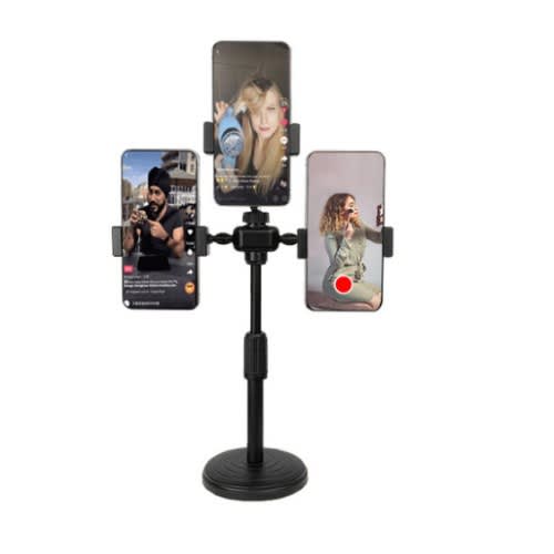 Desktop Live Broadcast Stand - Can Hold 3 Phones