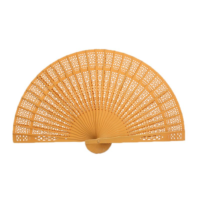 Bamboo Party Hand 1PCS Style Wooden Carved Folding Chinese Fragrant Fan Wedding
