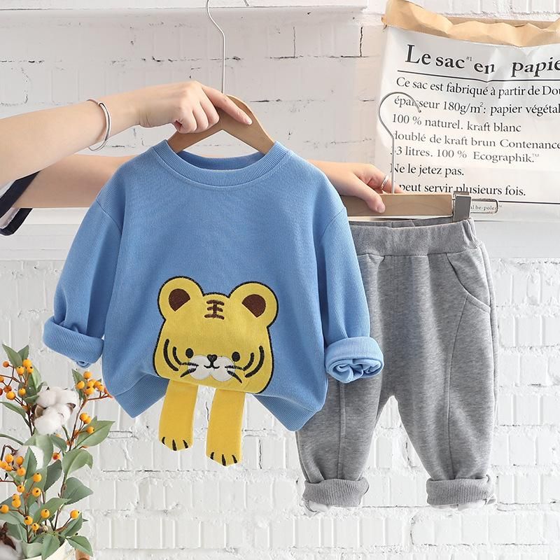 2-Piece Children'S Clothing Set Sweatshirt + Pants Blue