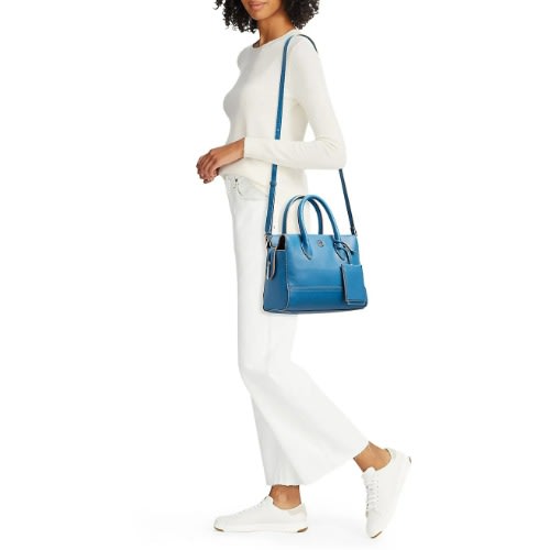 Soft Grain Satchel – Blue