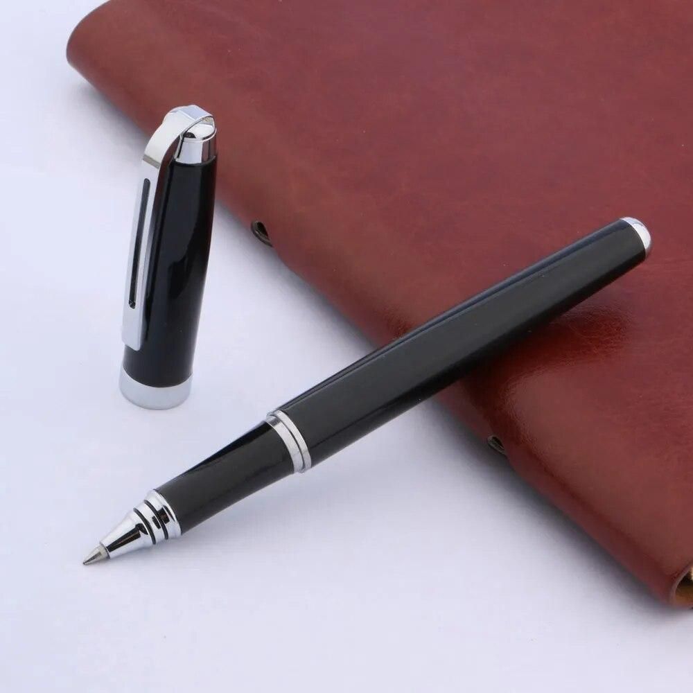 Roller Ball Pen Classic Black With Silver Clip 0.5 Rollerball Pen Business Office School Supplies Writing