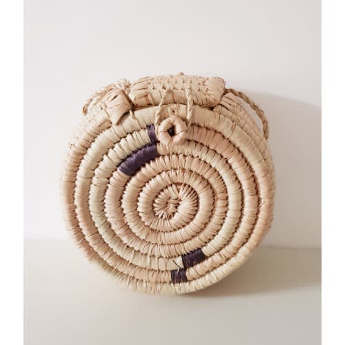 Beach Casual Handwoven Rattan Crossbody Bag
