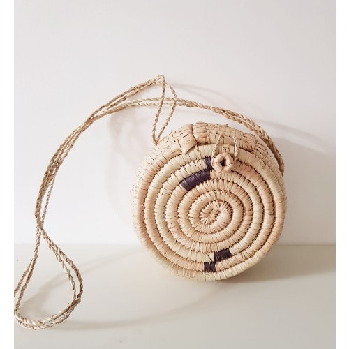Beach Casual Handwoven Rattan Crossbody Bag