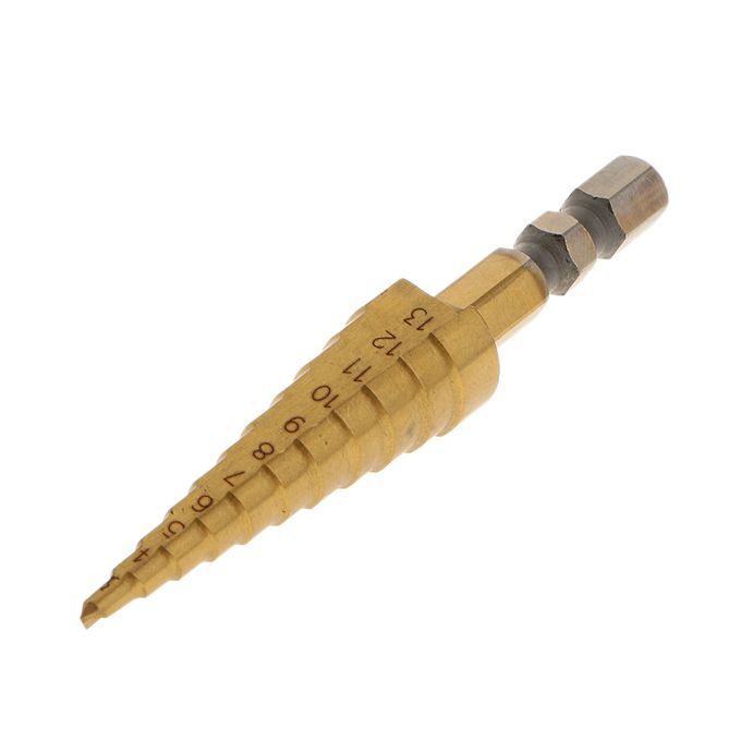 1/4"  HSS Steel Step Cone Drill Titanium Bit Set Hole  3MM
