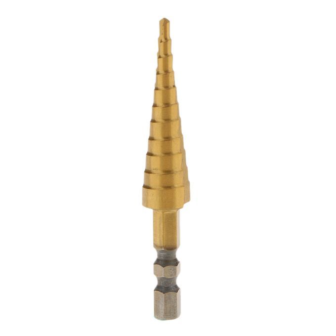 1/4"  HSS Steel Step Cone Drill Titanium Bit Set Hole  3MM