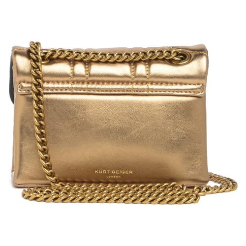Leather Mini Kensington Bag – Gold