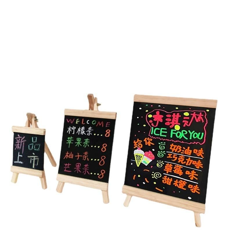 Stall Small Blackboard Billboard Artboard Easel Shop Display Card Bar Milk Tea Shop Desktop Display Stand