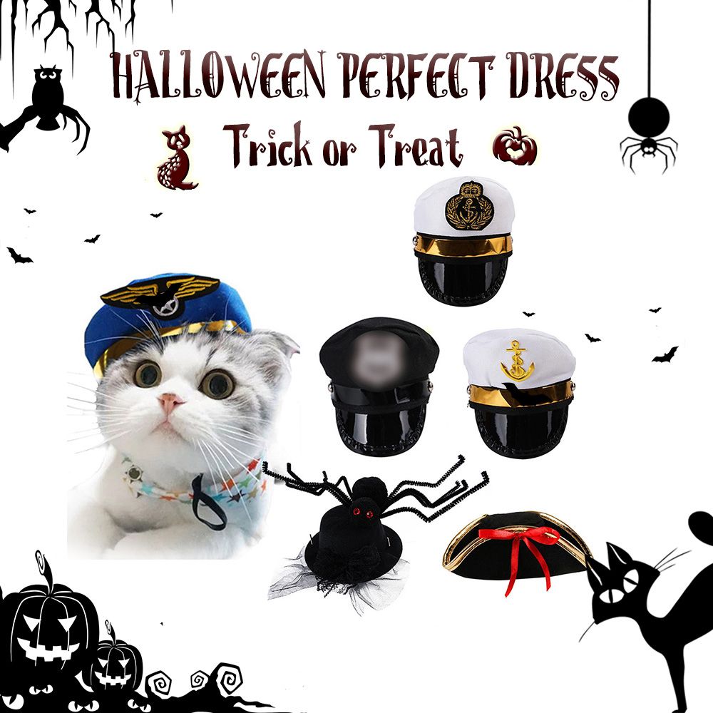 Pet Halloween Costumes Cat Hat Dog Hat Pet Cosplay Clothes