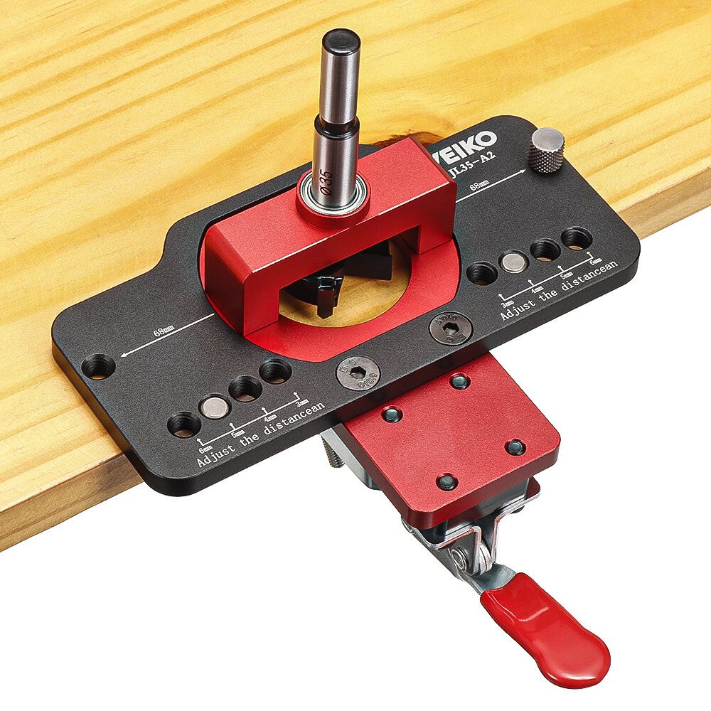 VEIKO Aluminum Alloy 35MM Hinge Boring Hole Drill Guide